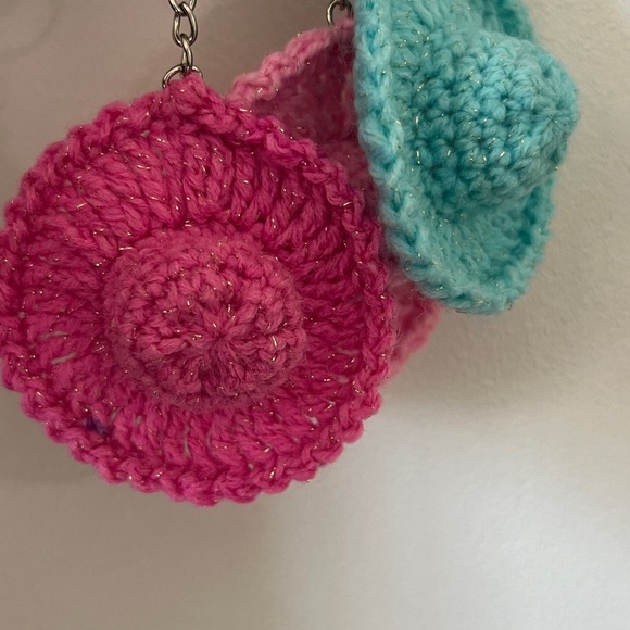 Handmade Crochet Hat Keychains - Pink - Picture 7 of 7